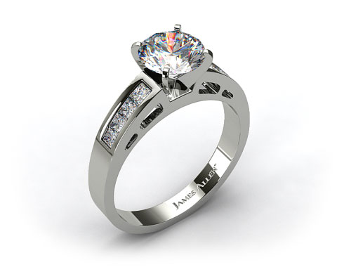 Platinum 0.42ct Channel Set Diamond Engagement Ring